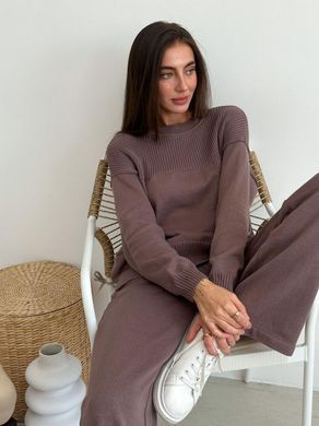 Фото Жіночий трикотажний в'язаний джемпер Katrin Шоколад 022147 022146 033268
