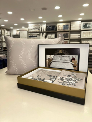 Фото Комплект постільної білизни TAC Сатин Delux Louvre Grey р-60300686