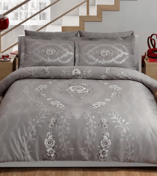 Фото Комплект постільної білизни TAC Сатин Delux Louvre Grey р-60300686