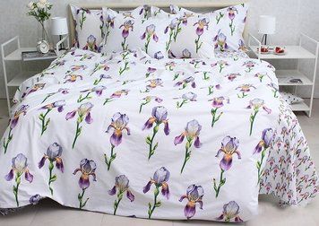 Фото Постельное белье Turkish Cotton 100% Хлопок Irises Lila
