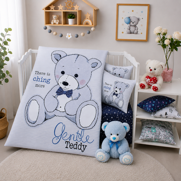 Фото Постільна білизна в дитяче ліжечко 100% Бавовна Teddy Blue PT(deti)-11