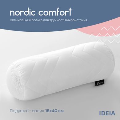 Фото Подушка-валик Ideia Nordic Comfort Біла