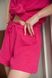 Фото №6 из 8 товара Женская муслиновая пижама Шорты и Рубашка Малиновая