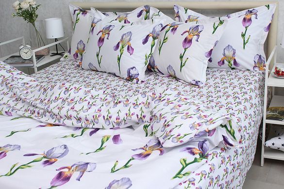 Фото Постільна білизна Turkish Cotton 100% Бавовна Irises Lila PrimaTeks PT-R03 PT(1,5-sp)-R03