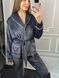 Фото №6 з 9 товару Жіночий Королівський домашній костюм Шаль Штани + Халат Джинс 065/21 джинс (сіро-синій)