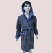 Фото №1 з 4 товару Дитячий махровий халат с каптуром Welsoft Zeron Темно-сірий