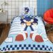 Фото №1 з 3 товару Комплект постільної білизни з піке TAC Disney Sonic Speedy простирадло на резинці p-60325183