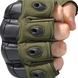 Фото №5 з 9 товару Тактичні рукавиці короткопалі із захистом кістячок UAD Zeus Олива Зевс відкриті без пальців байкерські