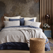 Фото №1 из 7 товара Покрывало жаккардовое с наволочками Limasso 100% Хлопок Azure Indigo