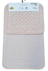 Фото Набір килимків у ванну 100% Бавовна Cotton Mat Пудра