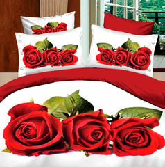 Фото Комплект постільної білизни Red Roses Сатин 3D  Любов STP344