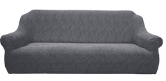 Фото Жакардовий чохол для дивана Хвиля Темно-сірий
