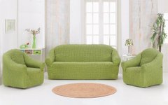 Фото Чехол для 2-х-3-х местного дивана + 2 кресла без юбки Turkey № 15 Светло-оливковый
