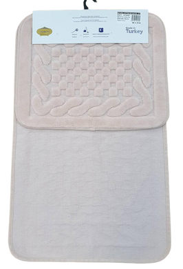 Фото Набір килимків у ванну 100% Бавовна Cotton Mat Пудра