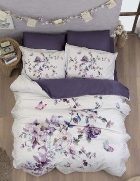 Фото Постільна білизна з 3Д принтом First Choice 3D Satin Martina Purple 31754
