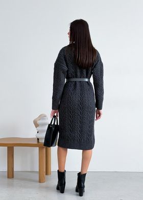 Фото В'язана сукня Оверсайз Олівія Графіт Oversize 033076