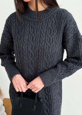 Фото В'язана сукня Оверсайз Олівія Графіт Oversize 033076