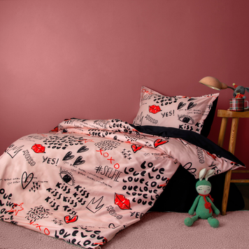 Фото Комплект постільної білизни Issimo Digital Satin Xoxo 41094