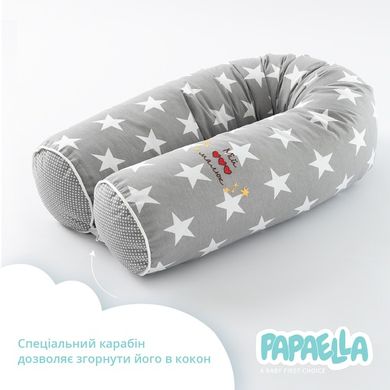Фото Бортик Валик защитный в детскую кроватку Звезды TM Papaella