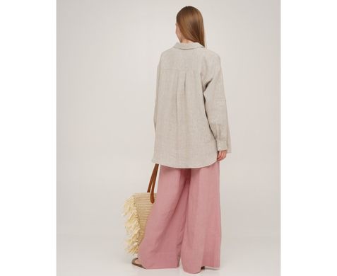Фото Жіноча лляна сорочка вільного крою SoundSleep Linen Натуральна