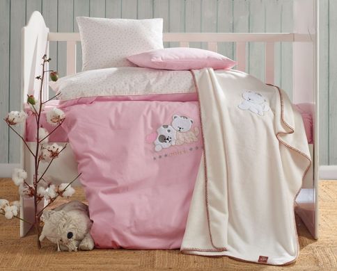 Фото Комплект в детскую кроватку Постель + Плед Elita Baby Mici Pembe