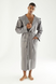 Фото №4 из 8 товара Мужской вафельный халат с капюшоном Бамбук\Хлопок Nusa Серо-бежевый Nusa 24680 Tas
