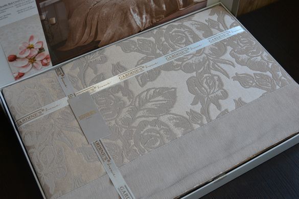 Фото Покрывало Шениловое с наволочками Gul Бежеве 240x260 + 50х70