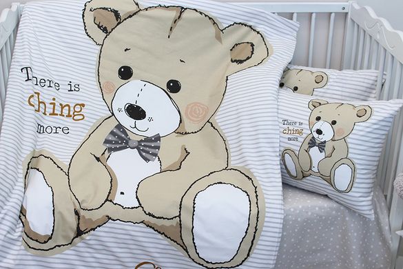 Фото Постільна білизна в дитяче ліжечко 100% Бавовна Teddy Grey