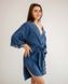 Фото №3 з 8 товару Жіночий бавовняний халат 100% Бавовна Buldans Misk Indigo Синій