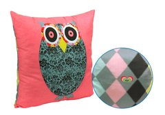 Фото Декоративна подушка Owl Grey Руно Силікон у Сатині