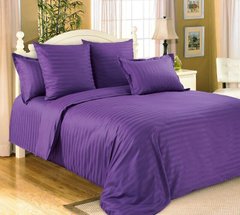 Фото Комплект постельного белья Stripe Purple Selena Сатин Страйп Фиолетовый 310090
