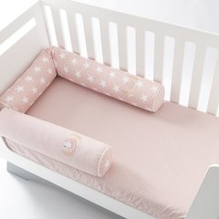 Фото Бортик Валик защитный в детскую кроватку Розовые Звезды TM Papaella