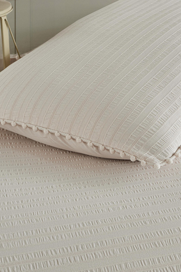 Фото Постельное белье Altinbasak Satin Premium Emboss Ivory Текстурированный Сатин