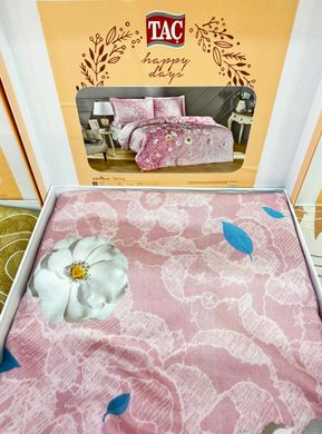 Фото Комплект постельного белья TAC 100% Хлопок Сатин Serlina Pembe Розовый V01