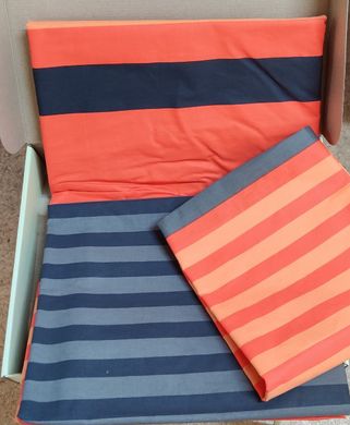 Фото Комплект постельного белья ТМ Tag Ранфорс 100% Хлопок Orange Stripe  R-24049