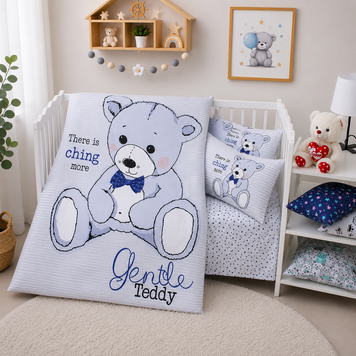 Фото Постільна білизна в дитяче ліжечко 100% Бавовна Teddy White PT(deti)-13
