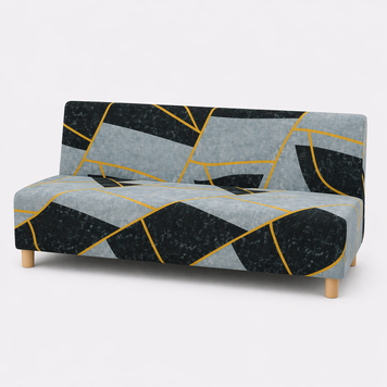 Фото Універсальний трикотажний чохол на диван без підлокітників Abstract Marble Сірий