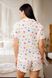 Фото №3 из 7 товара Женская муслиновая пижама Шорты и Рубашка Разноцветные Сердечки