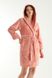Фото №1 з 10 товару Жіночий махрово-велюровий халат з каптуром Nusa 8665 Рожевий