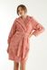 Фото №4 з 10 товару Жіночий махрово-велюровий халат з каптуром Nusa 8665 Рожевий