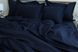 Фото №4 из 5 товара Комплект постельного белья ТМ Tag Multistripe 100% Хлопок Тёмно Синий MST-06