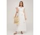 Фото №2 з 7 товару Жіноча довга лляна сукня на запах SoundSleep Linen Біла