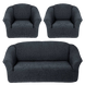 Фото №1 из 4 товара Чехол для 2-х-3-х местного дивана + 2 кресла без юбки Turkey № 16 Графит