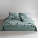 Фото №1 з 10 товару Комплект постільної білизни Limasso Stonewashed Варена Бавовна Natural Green ХМ31425