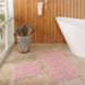 Фото №1 з 2 товару Набір килимків у ванну Karaca Home Kelly Flower Pudra Рожевий