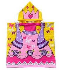 Фото Дитячий махровий рушник-пончо з каптуром Home Brand Принцеса