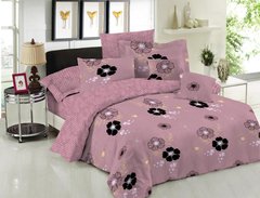 Фото Комплект постельного белья Лиловые Цветочки Selena Бязь Люкс 100829