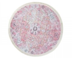 Фото Бавовняний круглий килим Irya Berry Рожевий