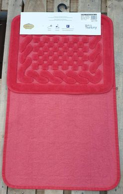 Фото Набор ковриков в ванную 100% Хлопок Cotton Mat Красный