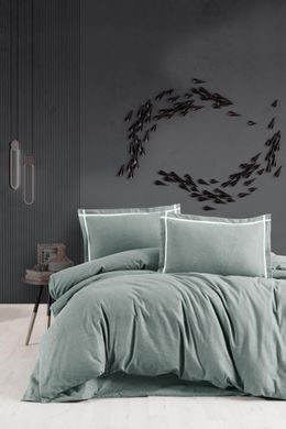 Фото Тепла байкова постільна білизна Фланель First Choice Soprano Зелений green 54264094 2756656